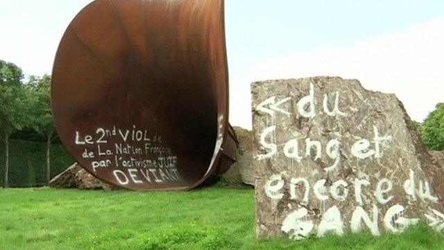 Vandalised Sir Anish Kapoor sculpture in France