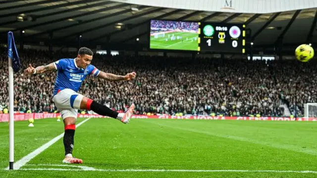 James Tavernier takes corner