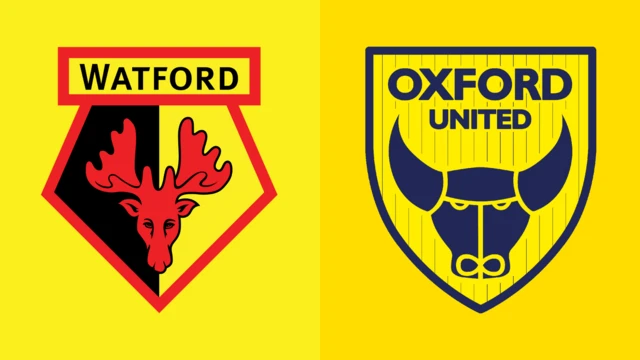 Watford and Oxford United club badges