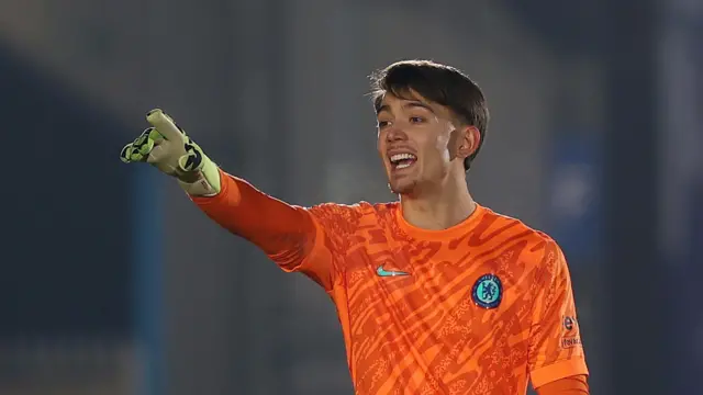 Ted Curd in action for Chelsea's Under-21 side