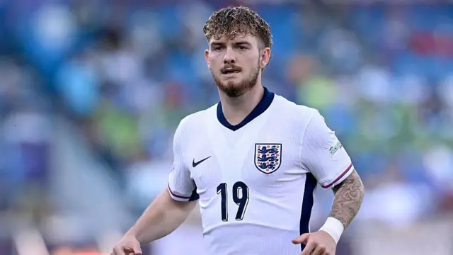 Harvey Elliott playing for England under-21 