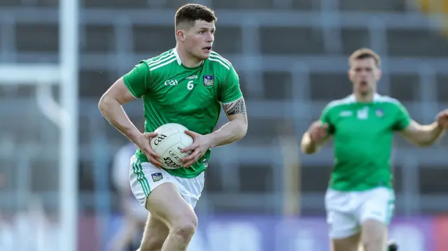 Iain Corbett's second half goal helped ease Limerick past Antrim at Corrigan Park in the Tailteann Cup. 