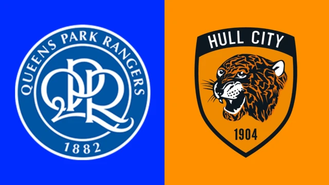 Side-by-side of Queens Park Rangers and Hull City club badges