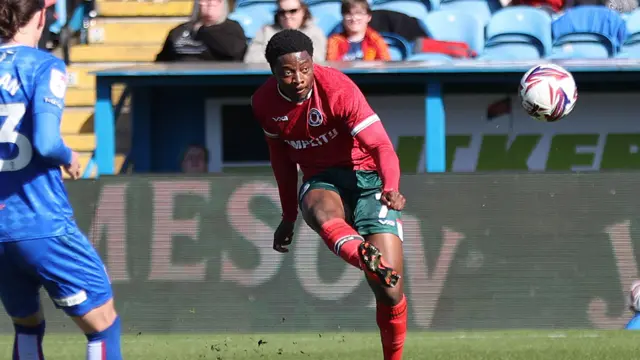 Bobby Kamwa scores at Carlisle