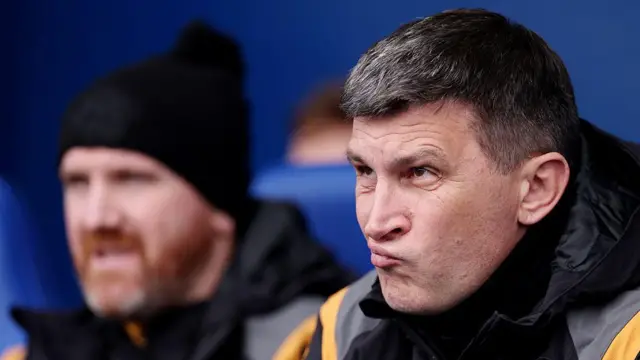 Sergej Jakirovic, Manager of Hull City, looks on