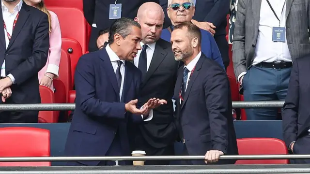Chelsea co-owner Behdad Eghbali with sporting director Paul Winstanley