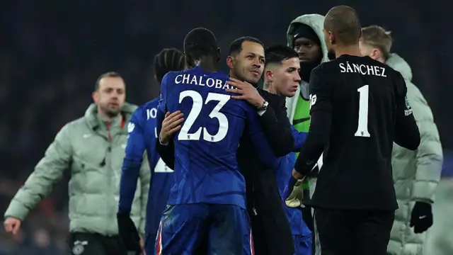 Liam Rosenior embraces Trevoh Chalobah