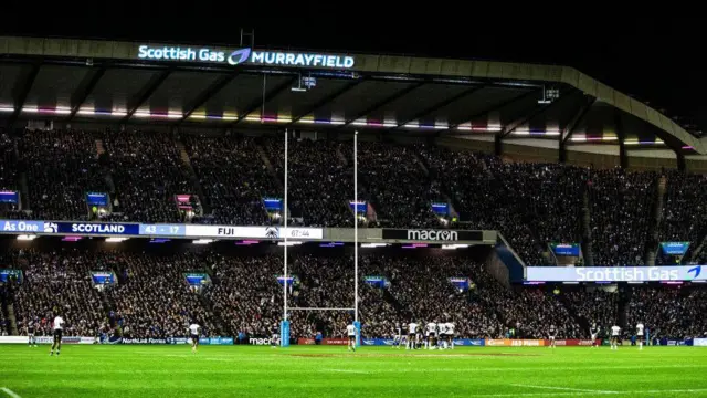 Murrayfield crowd as Scotland take on Fiji