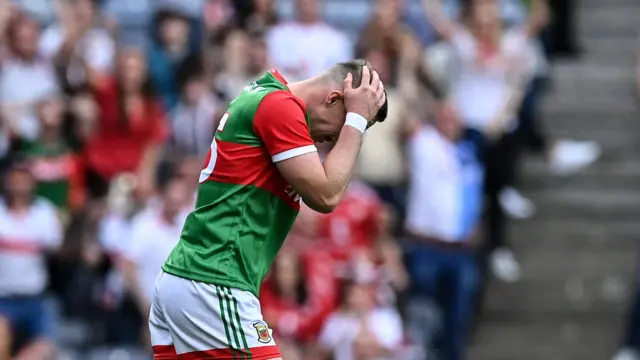 Ryan O'Donoghue reacts after missing a penalty in 2021
