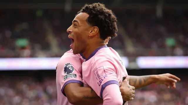 Tyler Adams celebrates a Bournemouth goal