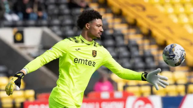 Livingston's Shamal George in action during a cinch Premiership match at Tony Macaroni Arena, on April 27, 2024, in Livingston, Scotland. (Photo by Rob Casey / SNS Group)