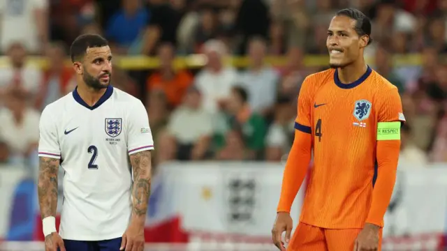 Kyle Walker and Virgil van Dijk