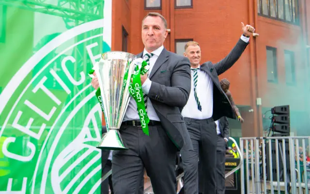 Celtic's Brendan Rodgers and Joe Hart