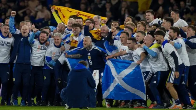 Scotland players celebrate
