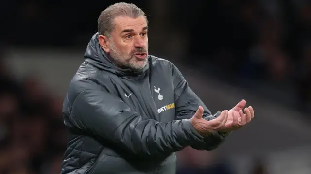 Ange Postecoglou gives instructions from the touchline