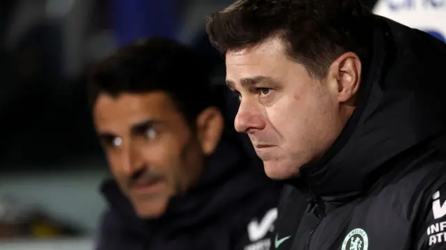 Mauricio Pochettino looks on