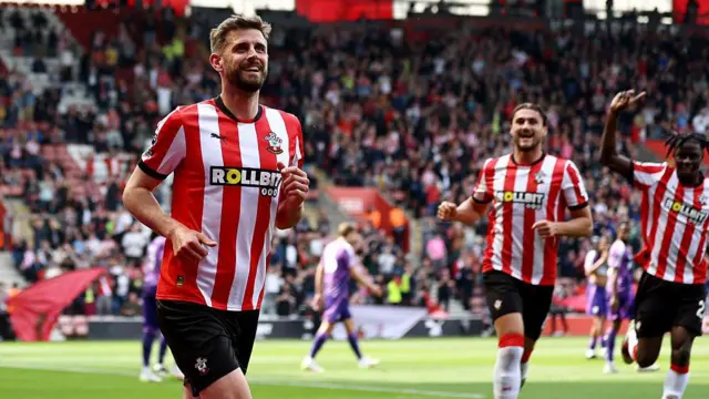 Jack Stephens of Southampton celebrates