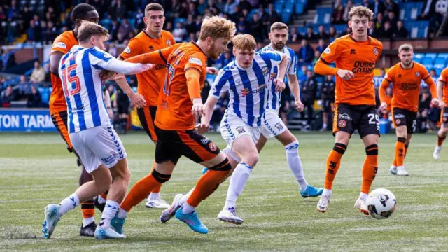 Luca Stephenson felled against Kilmarnock