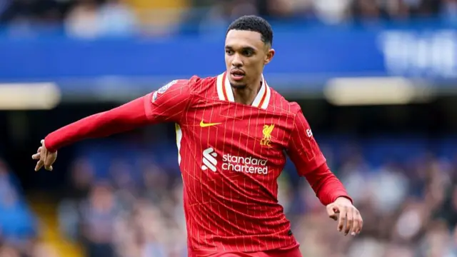 Trent Alexander-Arnold playing for Liverpool