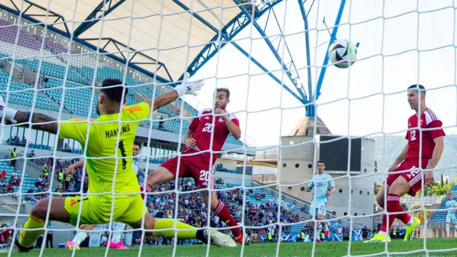 Che Adams scored Scotland's second goal in the 2-0 friendly win over Gibraltar in Portugal