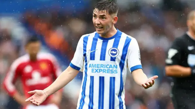 Billy Gilmour in action for Brighton