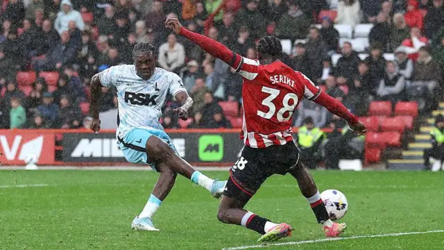 Tanto Olaofe scores the only goal at Bramall Lane