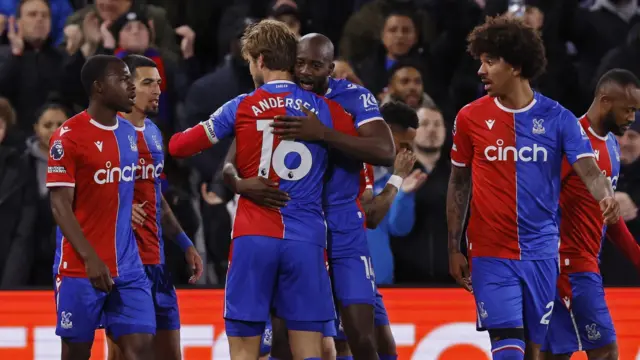 Crystal Palace players celebrate