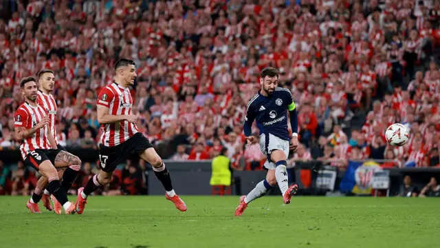 Bruno Fernandes scores the third
