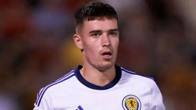 Max Johnston representing Scotland Under-21s.