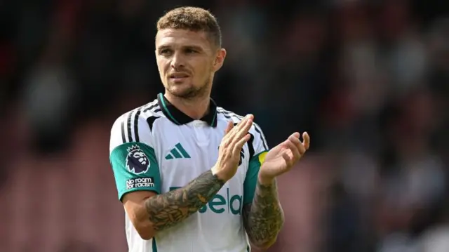 Kieran Trippier applauds the fans at Bournemouth