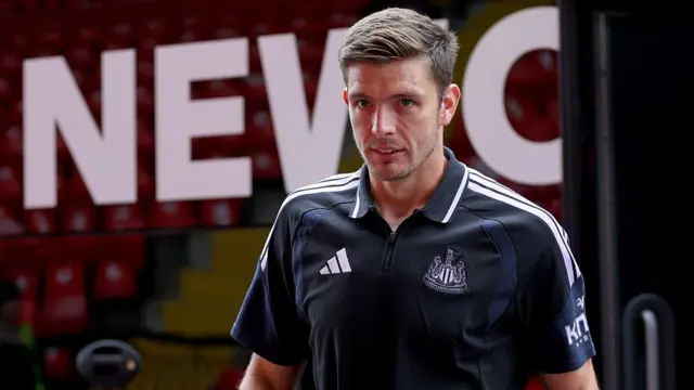 Nick Pope of Newcastle United arrives ahead of the pre-season friendly match between Gateshead 