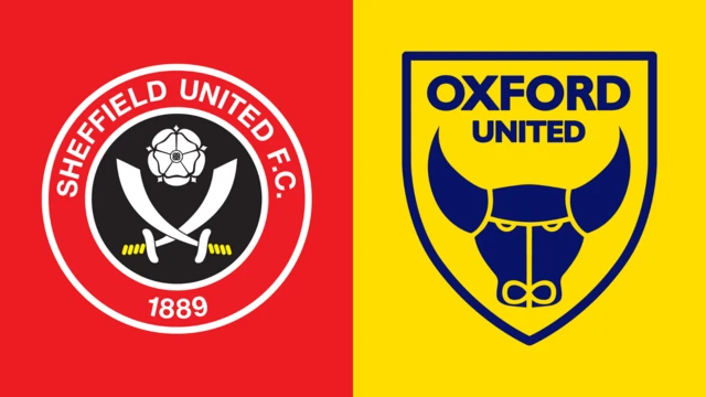 Side-by-side of Sheffield United and Oxford United club badges