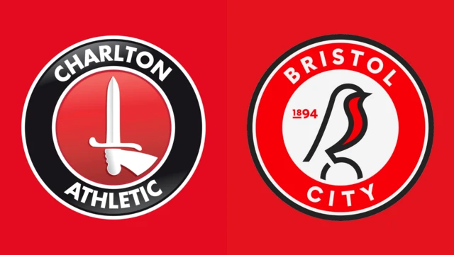Charlton Athletic and Bristol City club badges