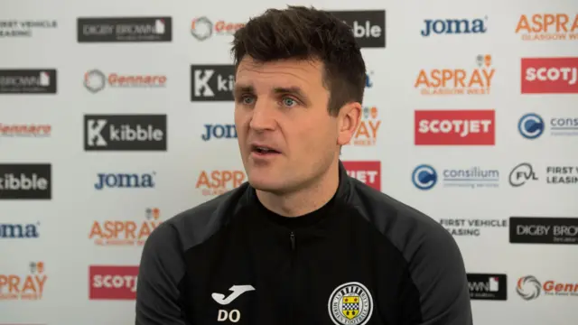 Diarmuid O’Carroll during a St Mirren Press Conference