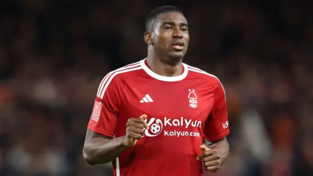 Taiwo Awoniyi in action for Nottingham Forest