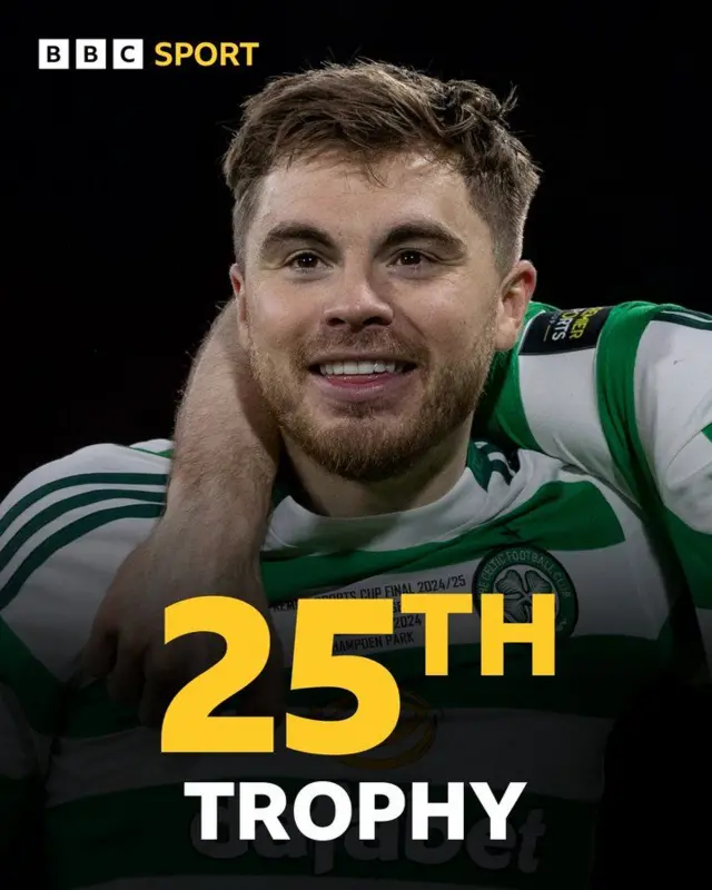 James Forrest's 25th major trophy with Celtic