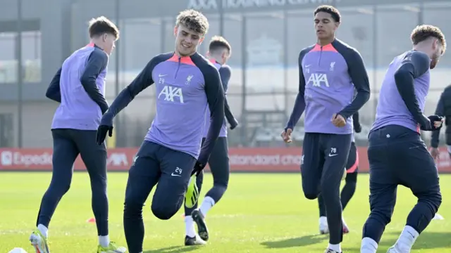 Bobby Clark in training with Liverpool