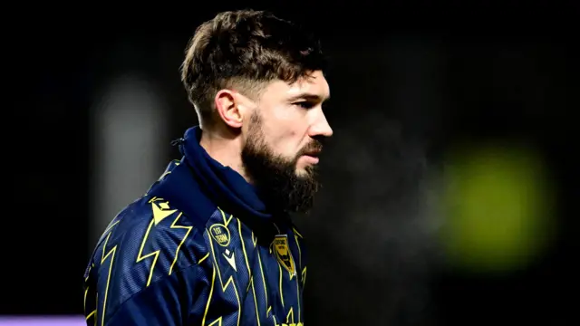 Oxford United forward Tom Bradshaw during the Championship match between Oxford United and Luton Town at the Kassam Stadium