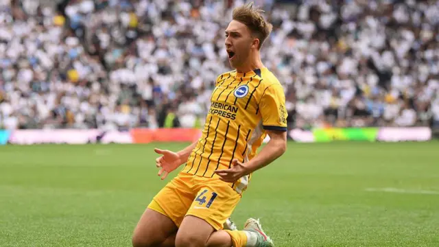Jack Hinshelwood celebrates scoring