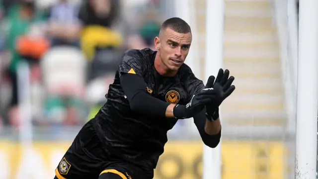 Newport County goalkeeper Nik Tzanev