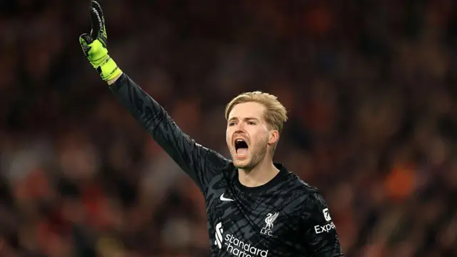 Caoimhin Kelleher in action for Liverpool