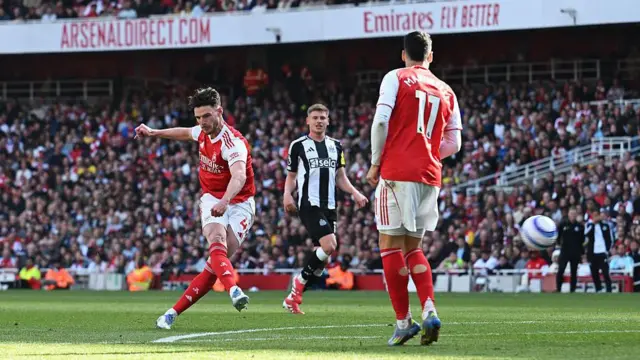 Declan Rice scores against Newcastle