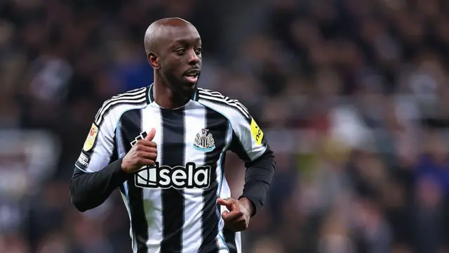 Yoane Wissa playing for Newcastle United