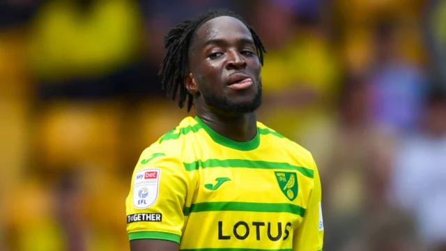 Jonanthan Rowe playing for Norwich City