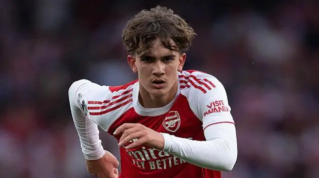 Arsenal player Max Dowman during a Premier League match.
