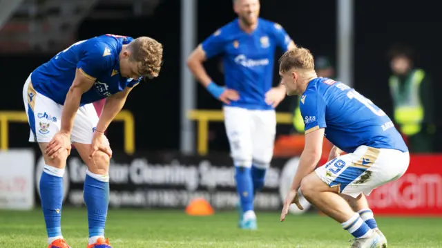 St Johnstone players look dejected