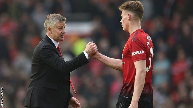 Ole Gunnar Solskjaer and Scott McTominay