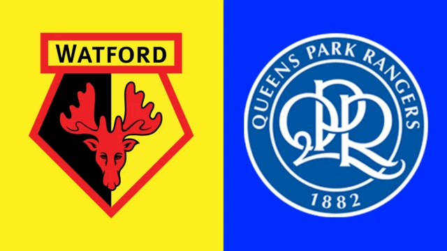 Side-by-side of Watford and Queens Park Rangers club badges