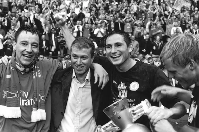 John Terry, Roman Abramovich and Frank Lampard