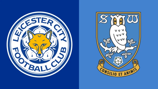 Side-by-side of Leicester City and Sheffield Wednesday club badges